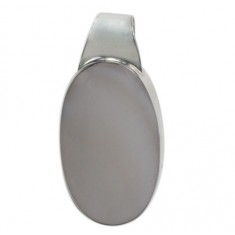 Oval Mother of Pearl Pendant, Sterling Silver